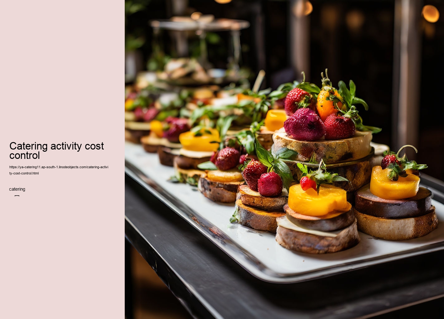 Catering activity cost control