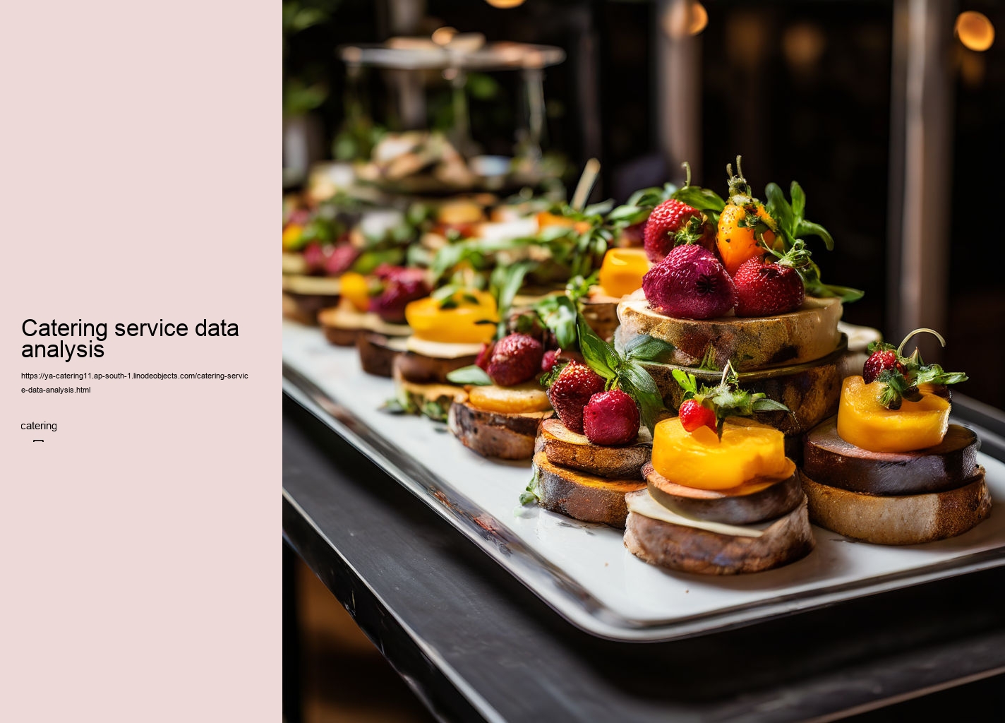 Catering service data analysis