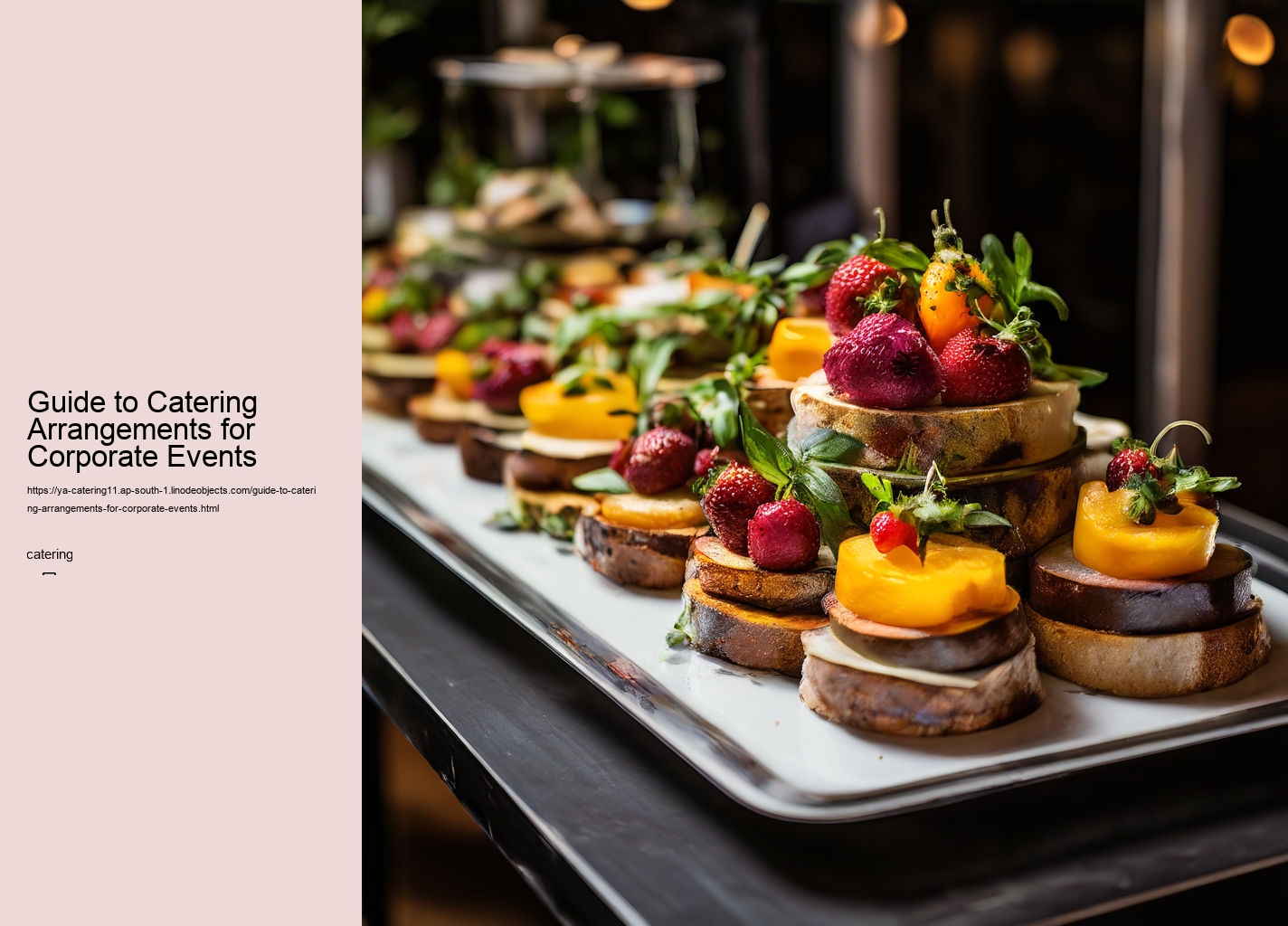 Guide to Catering Arrangements for Corporate Events